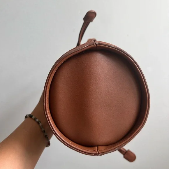 Etienne Aigner Tan Woven Mini Bag with Pineapple Charm - Picture 8 of 11